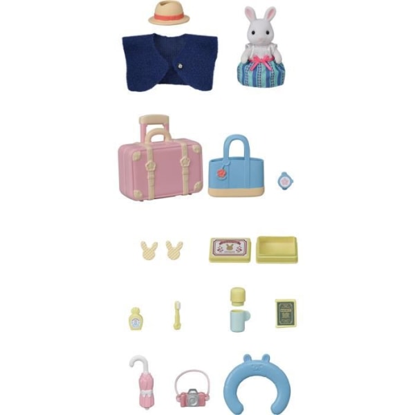 Snow Rabbit och hennes resväska i helgen - Sylvanian Families - 5641 - från 3 år gammal