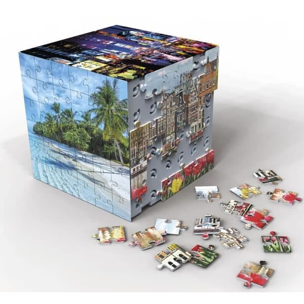 3D-pussel - EDUCA - Resekub - 216 bitar - 6 pussel med 36 bitar - Rolig utmaning 8 år + (20124)