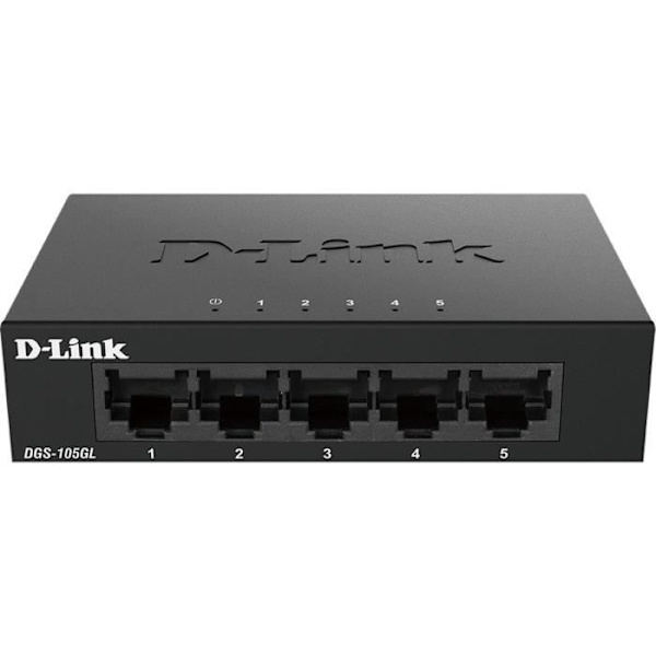 5-portars Gigabit-switch - Kontaktdon av metall, plast - DLINK