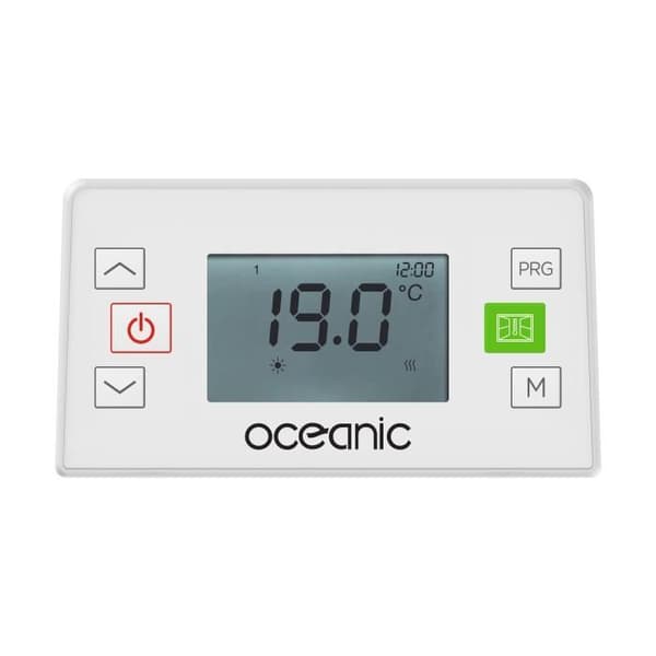 Fast elektrisk kylare med tröghet keramisk torkning 1000W Oceanic Ruby - Galled Design - White - NF