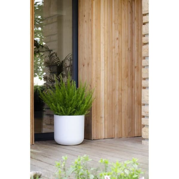 Blomkruka - EDA PLASTIQUE - GraphitUp - Rund - Cerused White - 67 L