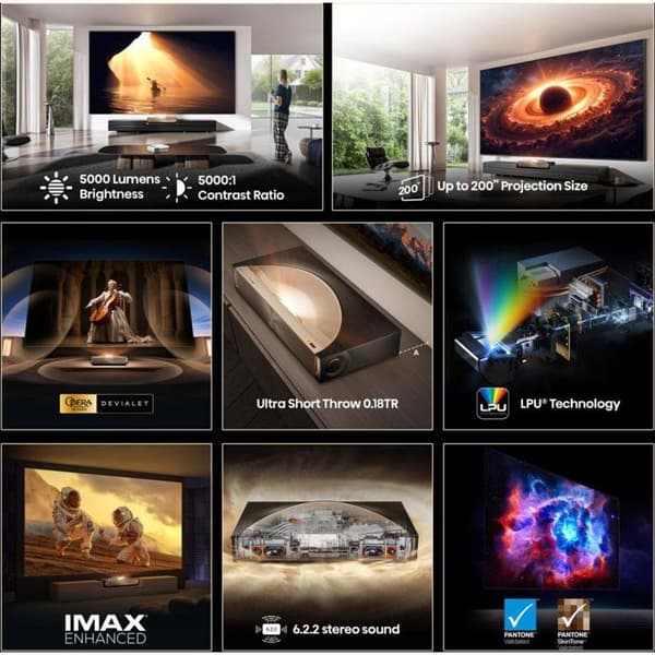 Videoprojektor - HISENSE - L9Q Smart Laser TV - 4K - 5000 lumen