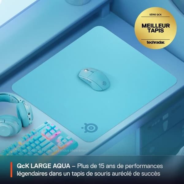 Gamingmusmatta - STEELSERIES - QcK L - Cyan