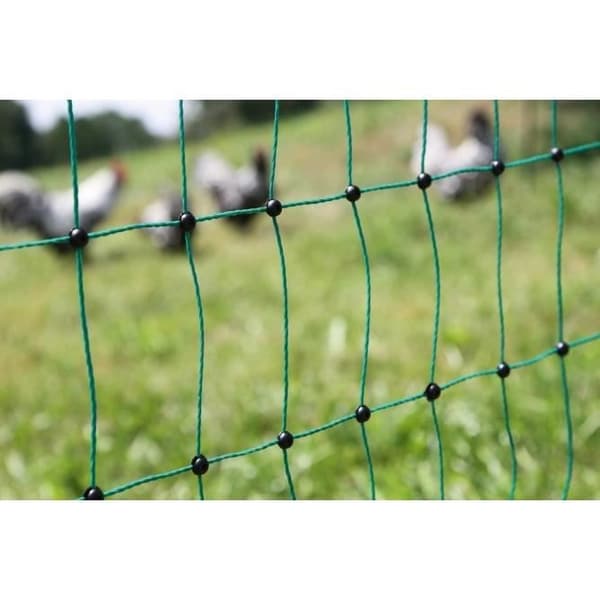 KERBL Nät för kycklingar 25 m - 106 cm - dubbelspetsat - grönt - ej elektriskt
