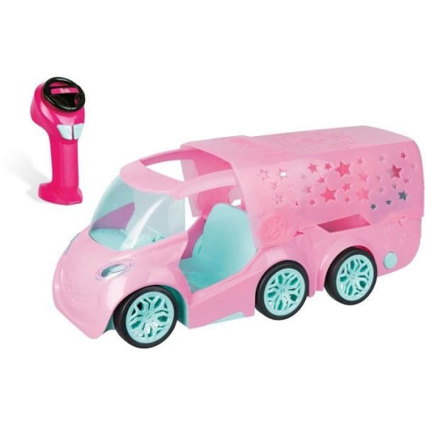 Radiostyrt fordon - Mondo Motors - Ljud och ljus - Barbie DJ Express Deluxe - Bil med släp / musikscen - 50cm