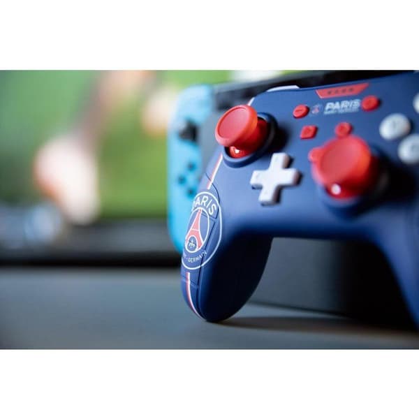 Gamepad - Nintendo Switch, Switch 2 och PC - PSG - Kabelansluten - Blå, vit och röd - Vibrationsfunktion - 3m kabel - Konix