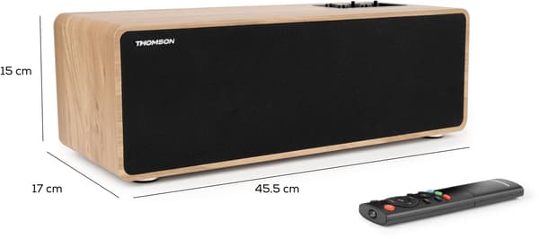 Bluetooth-högtalare - THOMSON - Trä och svart