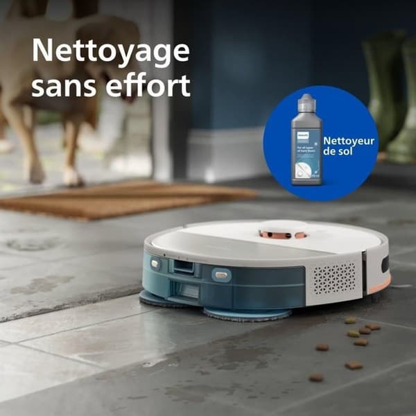 Philips HomeRun 5000 Robotdammsugare & Rutmopp XU5100/20 med Auto-Empty Station, LDS-laser beige