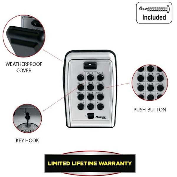 MASTER LOCK Säker nyckellåda - Tryckknappar