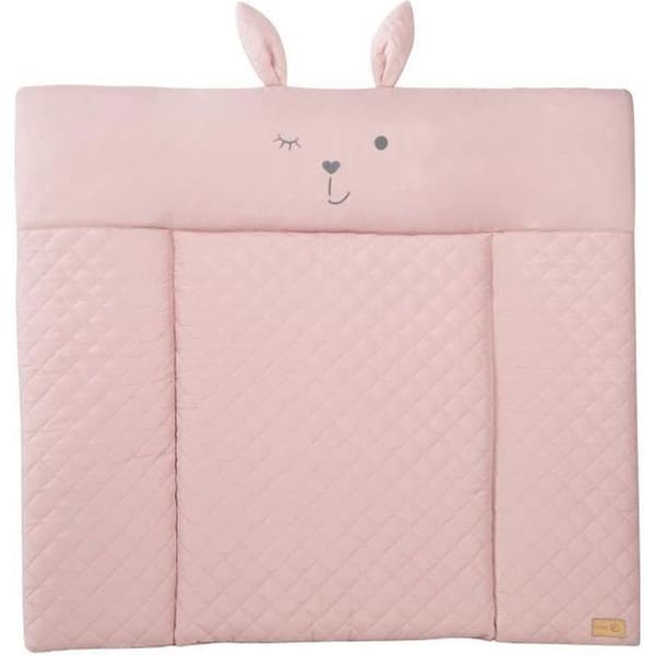 Skötbädd - ROBA - Lily Rosa kanin ansikte - 85 x 75 cm - Rosa