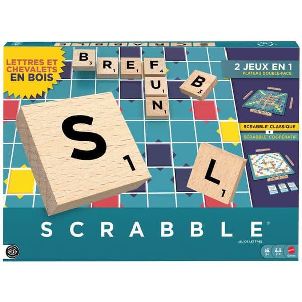 Klassiskt Scrabble - 2 i 1 - Mattel Games - JGR63