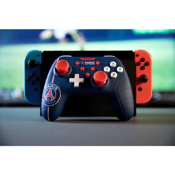 Gamepad - Nintendo Switch, Switch 2 och PC - PSG - Kabelansluten - Blå, vit och röd - Vibrationsfunktion - 3m kabel - Konix