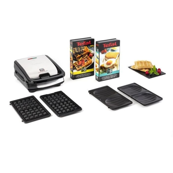 TEFAL SW853D12 Snack Collection Multifunction Waffle Maker - Rostfritt