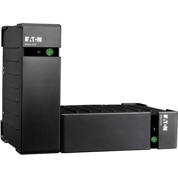 EATON Ellipse EL800USBDIN standby-växelriktare - 800 VA / 500 W - 2U rack / torn - 220 V AC-ingång - 3 x Schuko, 1 x Schuko
