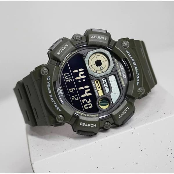 Klocka - CASIO - WS-1500H - Unisex - Grön - Kvarts - Digital