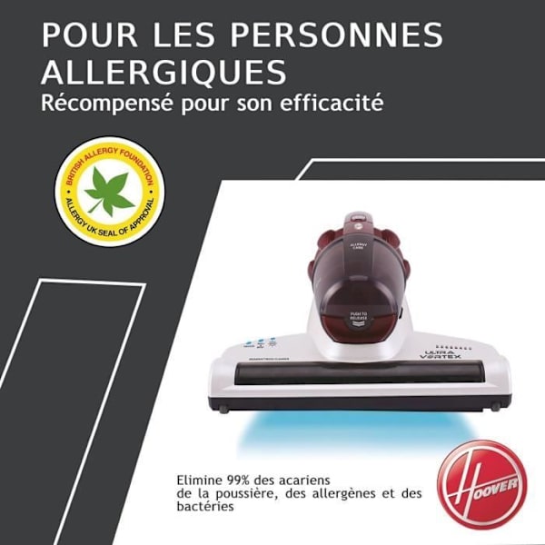 HOOVER MBC500 Specialhandvakuum - 500W - 300 ml - Bourgogne vitt
