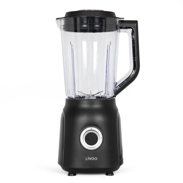 Mixer - LIVOO - 1,5 L - 600 W - 22 000 rpm - 2 hastigheter - Svart