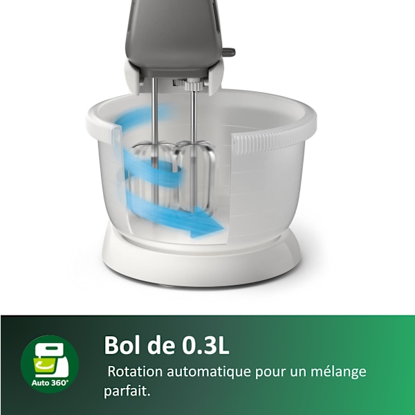 Blandare - PHILIPS - HR3745/00 - 450 W - 3 L - Vit