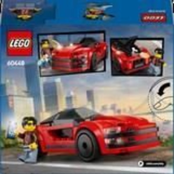 LEGO City 60448 Röd Sportbil - Byggleksak för 5-åriga pojkar
