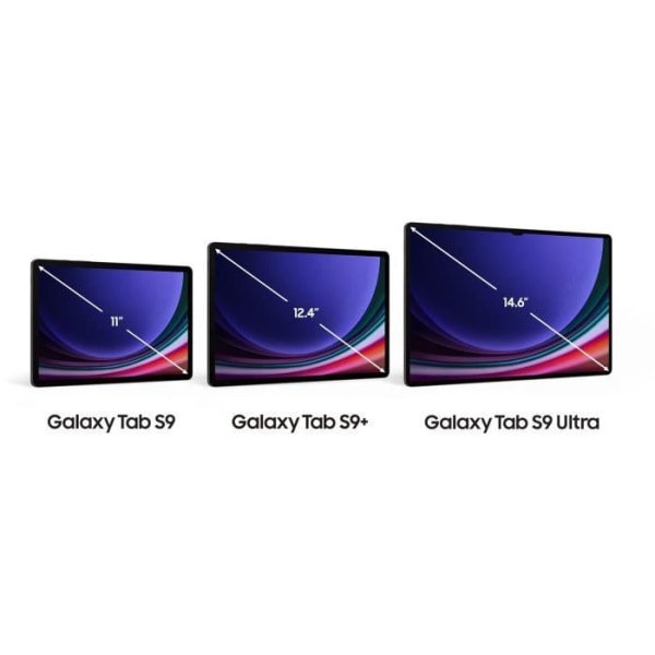 Pekskärmsplatta - SAMSUNG - Galaxy Tab S9 - 11 - 8GB RAM - 128 GB - Antracit - 5G - S Pen ingår