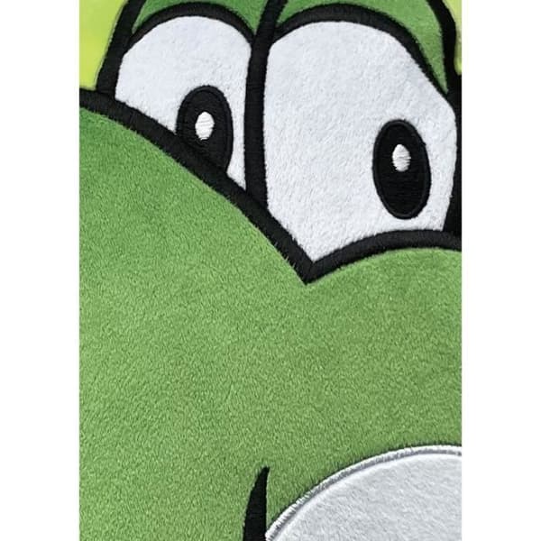 3D-kudde - MARIO BROS - Yoshi-ansikte - Mikrofiber - 40 cm