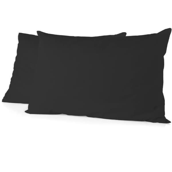 Set med 2 örngott - HOME LINGE PASSION - HP72081 - 82 g mikrofiber - 50 x 70 cm - Svart