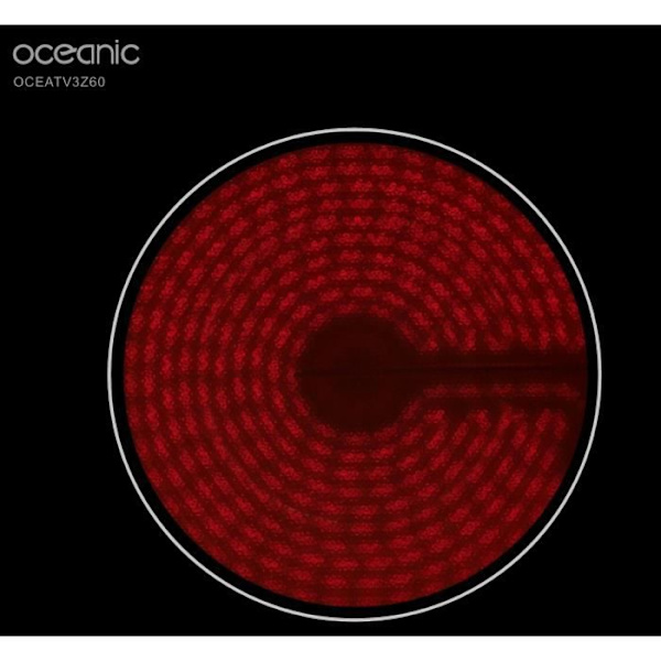 OCEANIC keramikhäll med 3 zoner - 5200W - bredd 60 cm