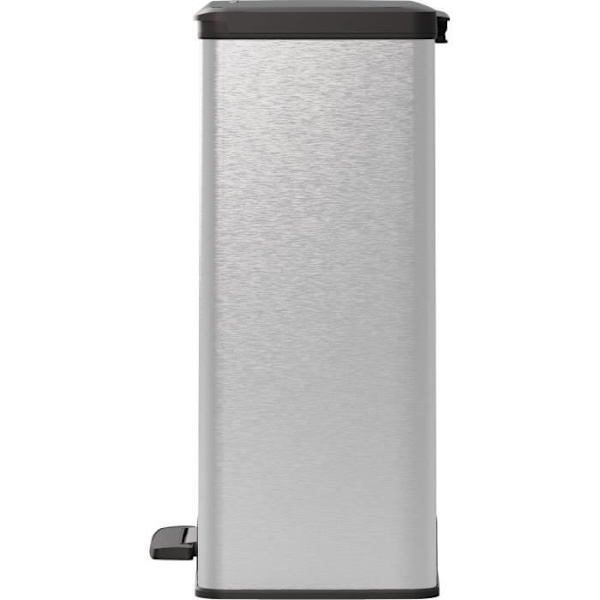 Rektangulär papperskorg - DECO BIN - CURVER - 65L - Modern design - 49 x 29 x 61 cm - Metallic grå