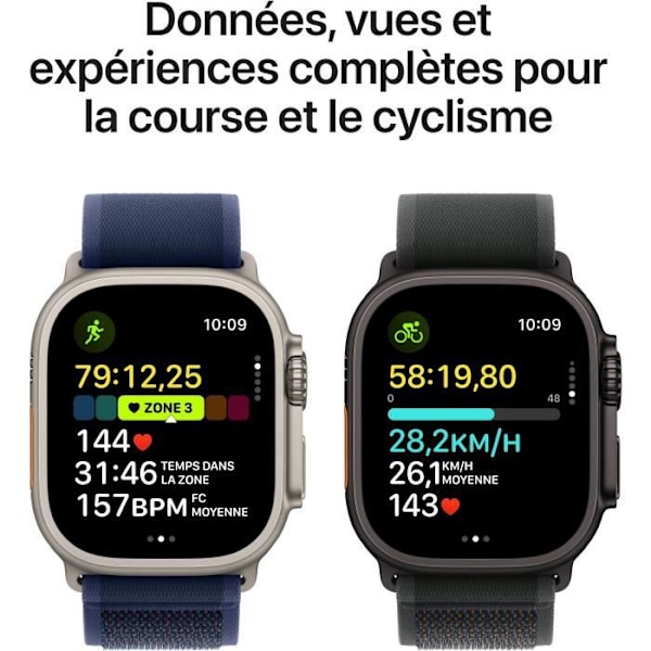 Apple Watch Ultra 2 GPS + Cellular - 49 mm - Naturligt titanfodral - Tan Alpine Loop Band - Stort