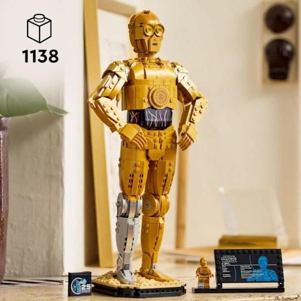 LEGO Star Wars 75398 C-3PO - Byggbar droidminifigur - modellsats för vuxna