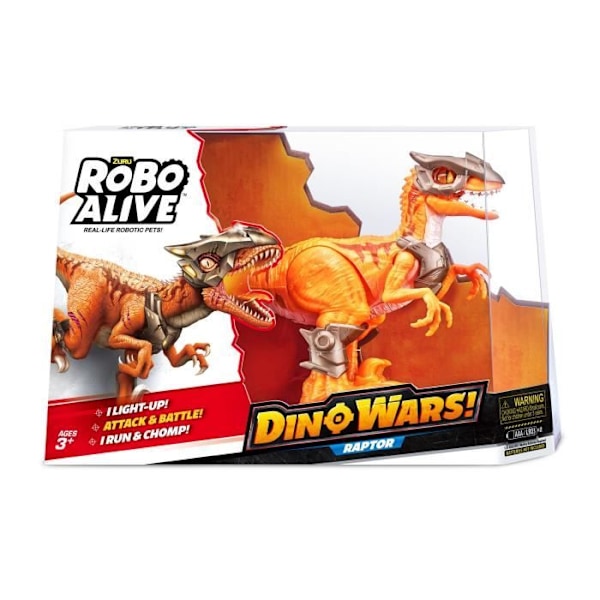 Robotleksak - ZURU - Robo Alive Dino Wars Raptor - Pansar, lätt och avancerad teknik
