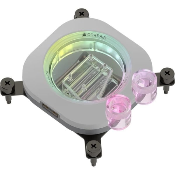 Vattenkylning - CORSAIR - iCUE LINK XC7 RGB ELITE för Intel 1700 och AMD AM4/AM5 uttag - Vit