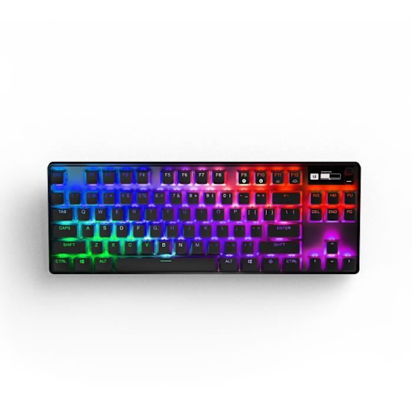 Mekaniskt speltangentbord - STEELSERIES - APEX PRO TKL WIRELESS (2023) - Utan numerisk knappsats - Kabelansluten - Med justerbara strömbrytare - Svart