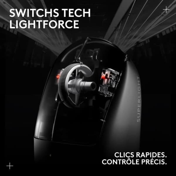 Gamingmus - Trådlös - Logitech G - Pro X Superlight 2 Lightspeed - Svart