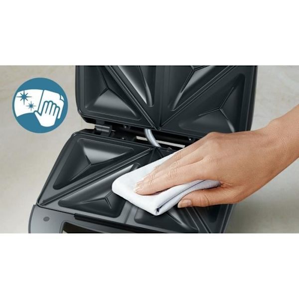 Smörgåsmaskin - PHILIPS - HD2331/90 - 750 W - Triangulära tallrikar - Svart