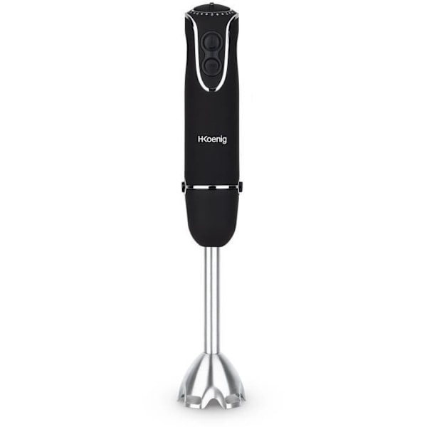 3 i 1 stavmixer - H.Koenig - MIX75 - 850 W - 5 hastigheter + Turbo - Rostfria blad - Tillbehör ingår