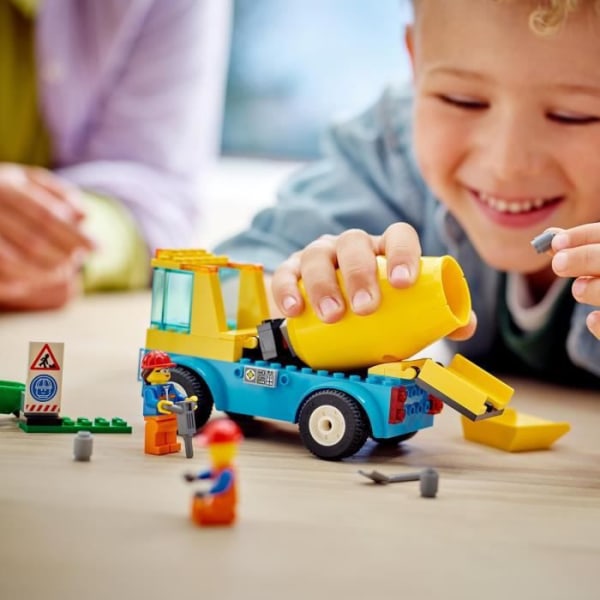 LEGO 60325 City Great Vehicles Betongblandare, byggnadsfordon Leksak för barn i åldern 4 år