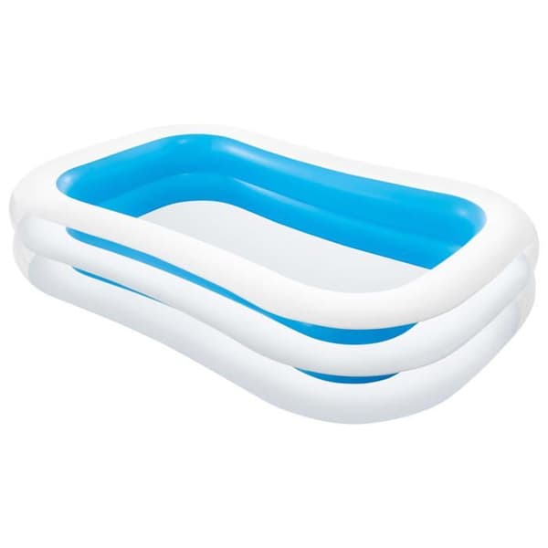 INTEX Rektangulär uppblåsbar pool för familjen - 2.62x1.75x0.56m
