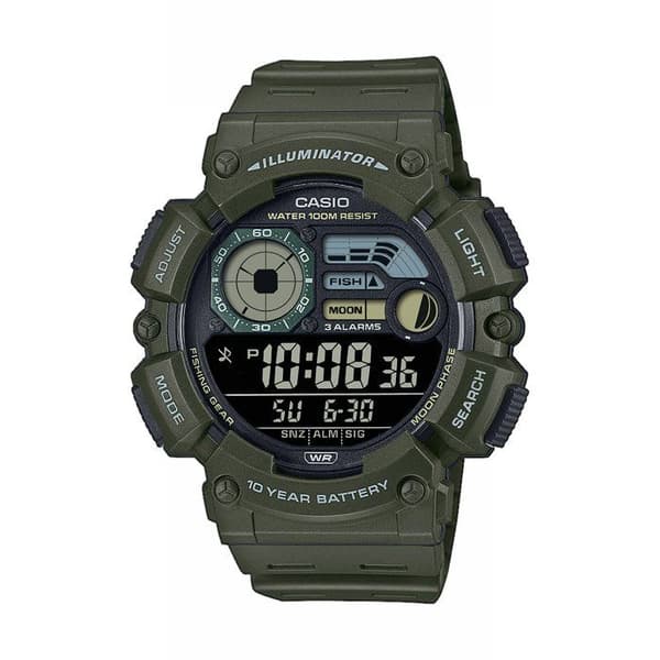 Klocka - CASIO - WS-1500H - Unisex - Grön - Kvarts - Digital