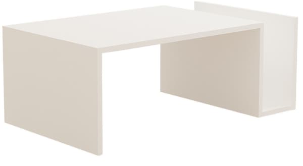 MEMO Soffbord - Vitt - Lyftbart bord och integrerad förvaring - B 86,8 cm x D 32,4 cm x H 50 cm
