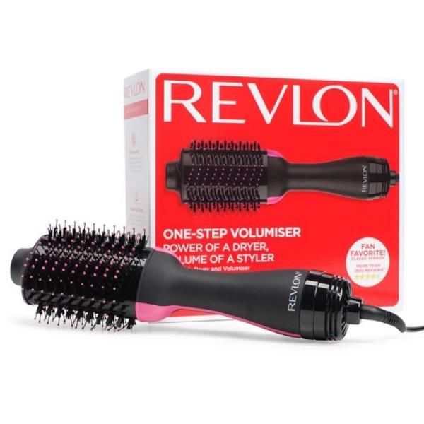 REVLON RVDR5222E 2 i 1 Perfectionist Volumizing Drying Brush - Pro Collection - Svart / Rosa