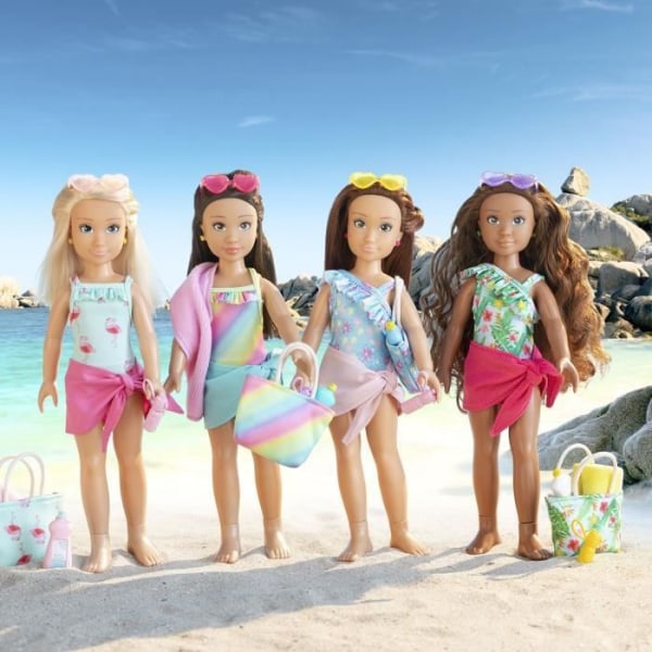 Box Zoé på stranden COROLLE GIRLS - skyltdocka - 5 tillbehör - 28 cm - Från 4 år
