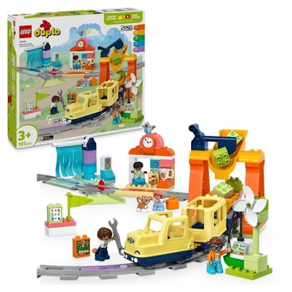 LEGO DUPLO My Town 10428 The Great Interactive Community Train - Leksaker för tidig inlärning 3 år