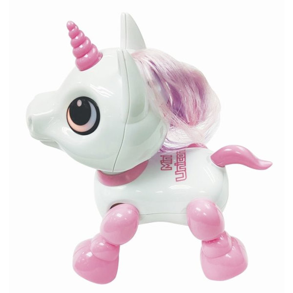 Power Unicorn Mini - Robot enhörning med ljus- och ljudeffekter, handklickkontroll, upprepa