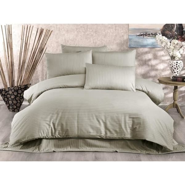 Bäddset - 1 påslakan 220x240 cm + 2 örngott 60x60 cm - 80% bomull, 20% polyester - Cappuccino