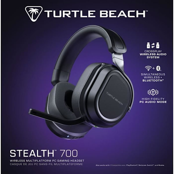 Trådlöst spelheadset för flera plattformar - TURTLE BEACH - Stealth 700PC (Gen3) - Svart