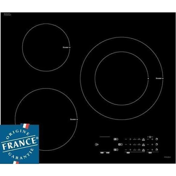 SAUTER SPI6300 - Induktionshäll - 3 zoner - 7200 W - L 60 x D 52 cm - Glasbeläggning - Svart