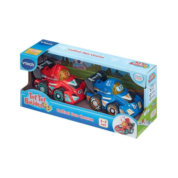 VTECH - TUT TUT BOLIDES - DUO RACING SET (LOUIS + TOM) - Flerfärgad