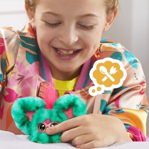 Furby Furblets Mello-Nee, elektronisk miniplyschleksak för flickor och pojkar, över 45 ljud, 6 år och uppåt, Hasbro