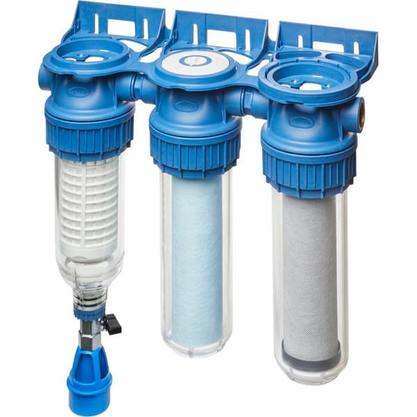 Triplex filtreringsstation - BWT - PURESKY 50 µm bakåtspolningsbar + ARCTIC 20 µm + PUREBLOCK 10 µm